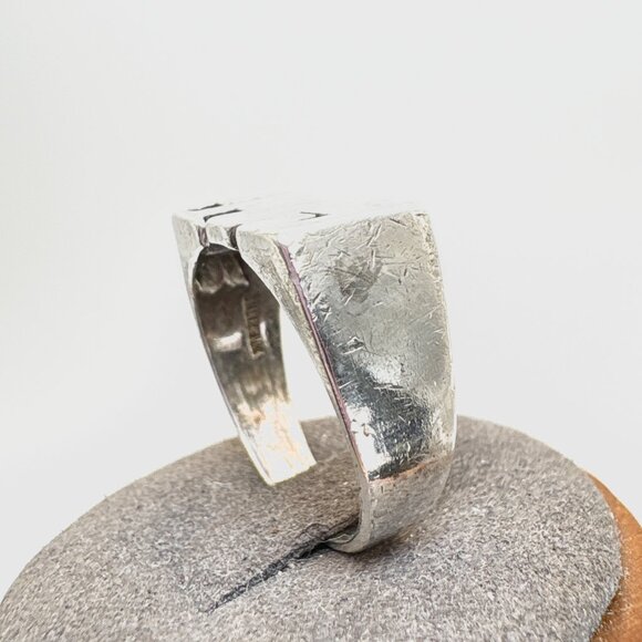 Sterling Silver 925 Toy Three Dimensional Lettering Statement Ring Size 11.25 - Picture 6 of 13